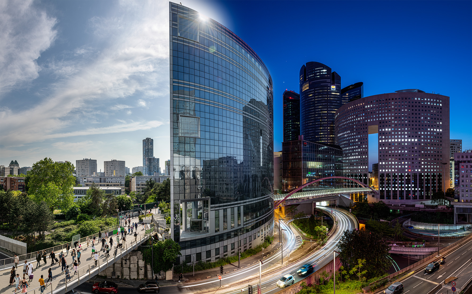 Timelapse La Defense, Paris, France